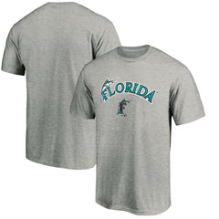 Florida Marlins Cooperstown Collection Team Wahconah T-Shirt Heather Gray