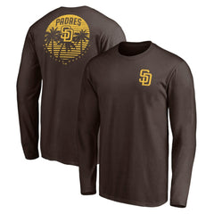 San Diego Padres Team Hometown Collection Palm Sunset Long Sleeve T-Shirt Brown