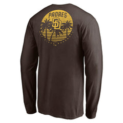 San Diego Padres Team Hometown Collection Palm Sunset Long Sleeve T-Shirt Brown