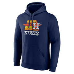 Houston Astros Team Throwback Stros Pullover Hoodie Navy