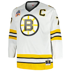 Ray Bourque Boston Bruins Mitchell & Ness Big & Tall Captain Patch Blue Line Player Jersey White