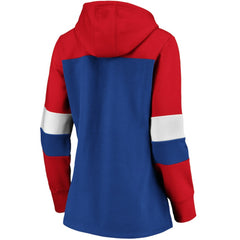 Chicago Cubs Women's Plus Size Colorblock Pullover Hoodie Royal
