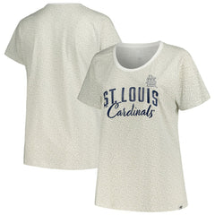 St. Louis Cardinals Profile Women's Plus Size Leopard T-Shirt White