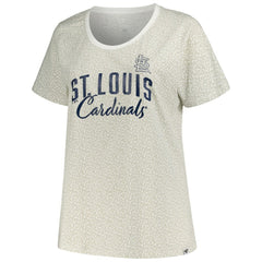 St. Louis Cardinals Profile Women's Plus Size Leopard T-Shirt White