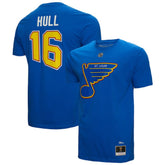 Brett Hull St. Louis Blues Mitchell & Ness Name & Number T-Shirt Blue