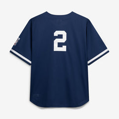 Derek Jeter New York Yankees Cooperstown Collection Mesh Batting Practice Button-Up Jersey - Navy