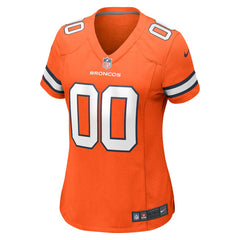 Denver Broncos Women's Alternate Custom Game Jersey - Orange