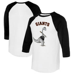 San Francisco Giants Tiny Turnip Women's Bronto 3/4-Sleeve Raglan T-Shirt White/Black