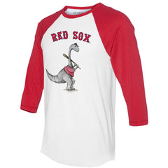 Boston Red Sox Tiny Turnip Women's Bronto 3/4-Sleeve Raglan T-Shirt White/Red