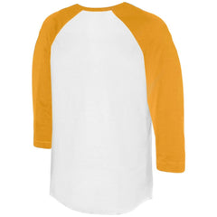 San Diego Padres Tiny Turnip Women's Heart Banner 3/4-Sleeve Raglan T-Shirt White/Gold