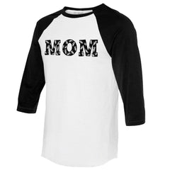 Chicago White Sox Tiny Turnip Women's Logo Mom 3/4-Sleeve Raglan T-Shirt White/Black