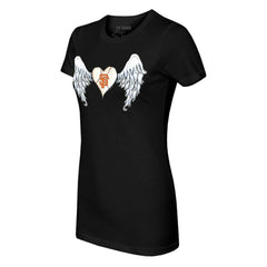 San Francisco Giants Tiny Turnip Women's Angel Wings T-Shirt Black