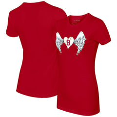 Boston Red Sox Tiny Turnip Women's Angel Wings T-Shirt Red