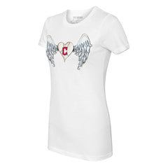 Cleveland Guardians Tiny Turnip Women's Angel Wings T-Shirt White