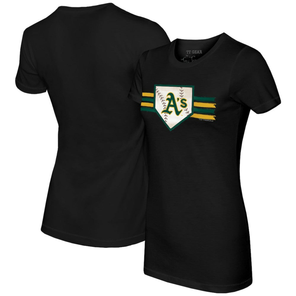 Athletics Tiny Turnip Women's Base Stripe T-Shirt Black