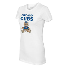 Chicago Cubs Tiny Turnip Women's Teddy Boy T-Shirt White