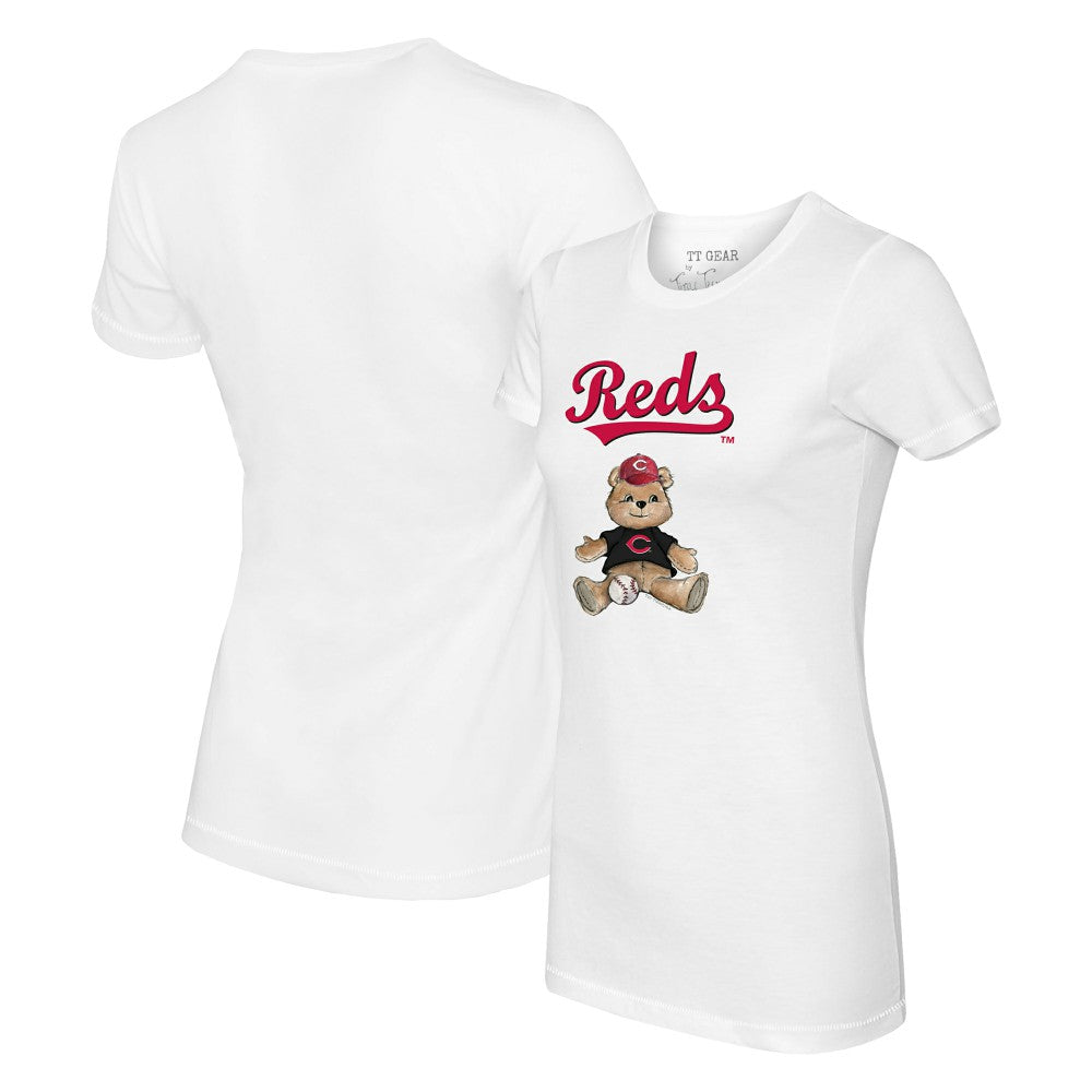 Cincinnati Reds Tiny Turnip Women's Teddy Boy T-Shirt White