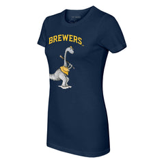 Milwaukee Brewers Tiny Turnip Women's Bronto T-Shirt Navy