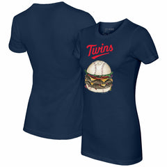 Minnesota Twins Tiny Turnip Women's Burger T-Shirt Navy