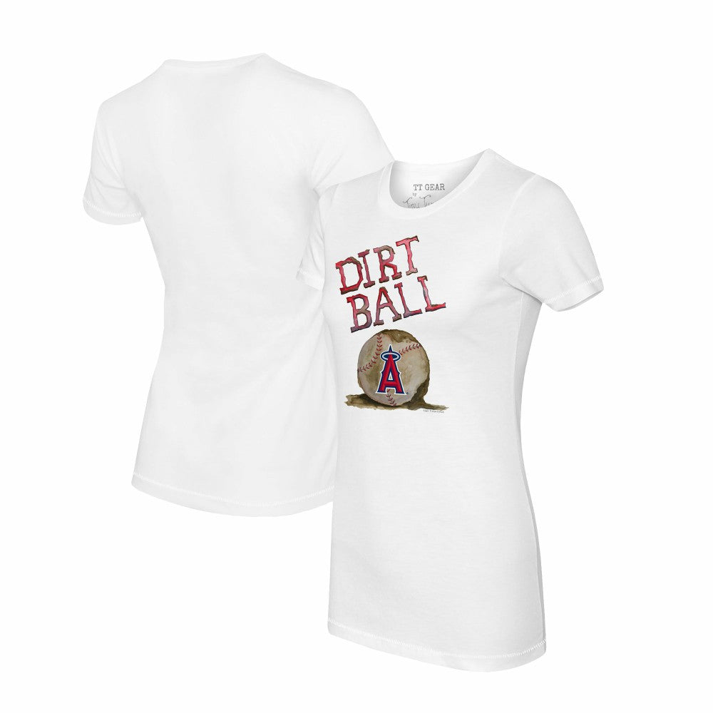 Los Angeles Angels Tiny Turnip Women's Dirt Ball T-Shirt White