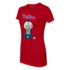 Philadelphia Phillies Tiny Turnip Women's Gumball Machine T-Shirt Red