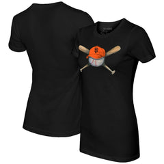 San Francisco Giants Tiny Turnip Women's Hat Crossbats T-Shirt Black