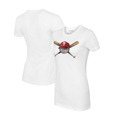 Philadelphia Phillies Tiny Turnip Women's Hat Crossbats T-Shirt White