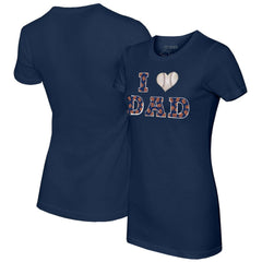 Detroit Tigers Tiny Turnip Women's I Love Dad T-Shirt Navy