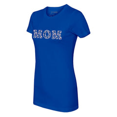 Texas Rangers Tiny Turnip Women's Logo Mom T-Shirt Royal
