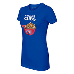 Chicago Cubs Tiny Turnip Women's Nacho Helmet T-Shirt Royal