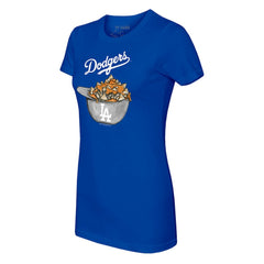 Los Angeles Dodgers Tiny Turnip Women's Nacho Helmet T-Shirt Royal