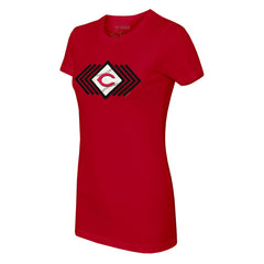 Cincinnati Reds Tiny Turnip Women's Prism Arrows T-Shirt Red