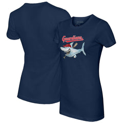 Cleveland Guardians Tiny Turnip Women's Shark T-Shirt Navy