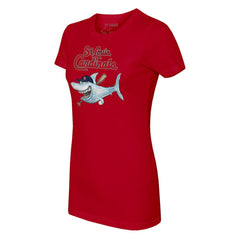 St. Louis Cardinals Tiny Turnip Women's Shark T-Shirt Red