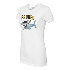 San Diego Padres Tiny Turnip Women's Shark Logo T-Shirt White
