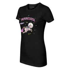 Minnesota Twins Tiny Turnip Women's Space Unicorn T-Shirt Black