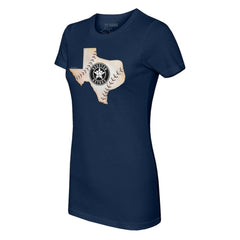 Houston Astros Tiny Turnip Women's State Outline T-Shirt Navy