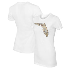 Tampa Bay Rays Tiny Turnip Women's State Outline T-Shirt White