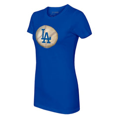 Los Angeles Dodgers Tiny Turnip Women's Stitched Baseball T-Shirt Royal