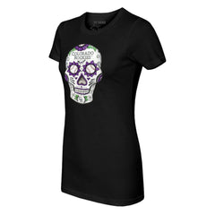 Colorado Rockies Tiny Turnip Women's Sugar Skull T-Shirt Black