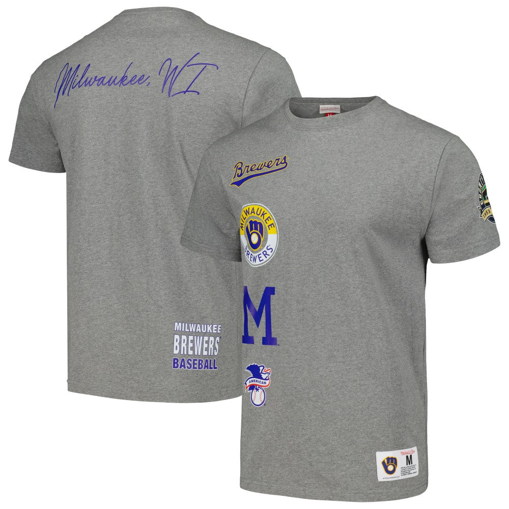Milwaukee Brewers Cooperstown Collection City Collection T-Shirt Heather Gray | Mitchell & Ness