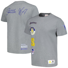 Seattle Mariners Cooperstown Collection City Collection T-Shirt Heather Gray | Mitchell & Ness