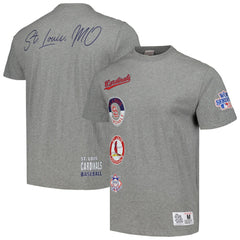 St. Louis Cardinals Cooperstown Collection City Collection T-Shirt Heather Gray | Mitchell & Ness
