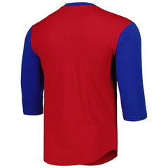 Chicago Cubs Cooperstown Collection Legendary Slub Henley 3/4-Sleeve T-Shirt Red | Mitchell & Ness
