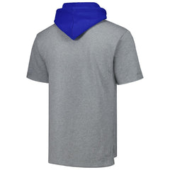 Atlanta Braves Postgame Short Sleeve Pullover Hoodie Heather Gray | Mitchell & Ness