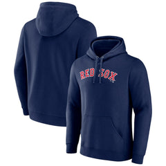 Boston Red Sox Official Wordmark Fitted Pullover Hoodie Navy
