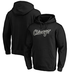 Chicago White Sox Official Wordmark Fitted Pullover Hoodie Black