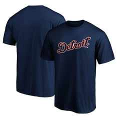 Detroit Tigers Official Team Wordmark T-Shirt Navy