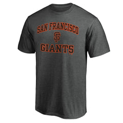 San Francisco Giants Heart & Soul Team Logo T-Shirt Charcoal