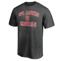 St. Louis Cardinals Heart & Soul Team Logo T-Shirt Charcoal
